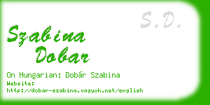 szabina dobar business card