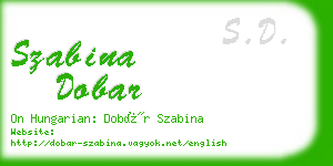 szabina dobar business card